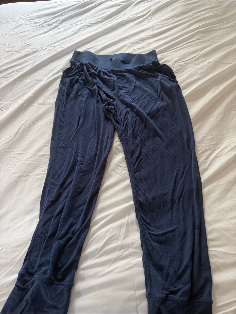 Quince Navy Blue Modal Lounge Pants Soft Jogger Wide Leg Size S